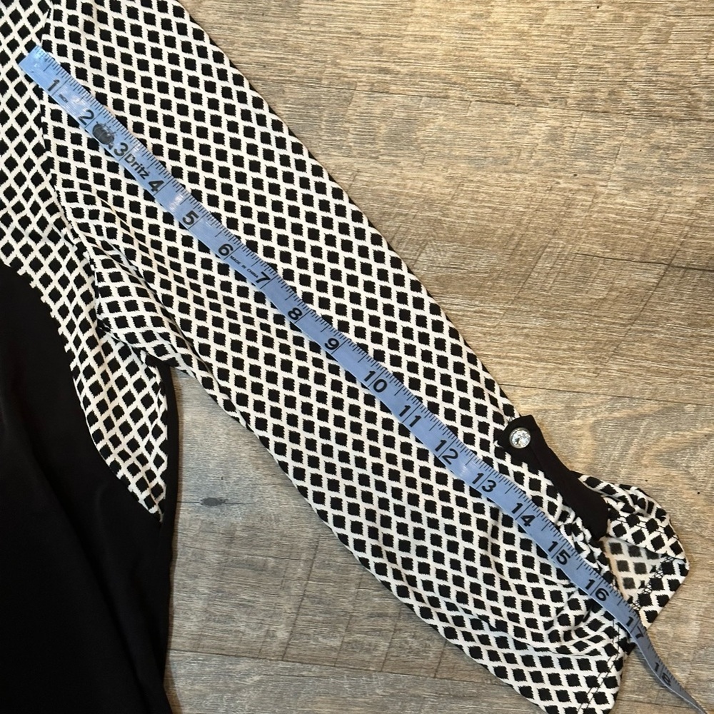 Susan Lawrence women’s black & white stretch tunic size XL - Picture 9 of 12